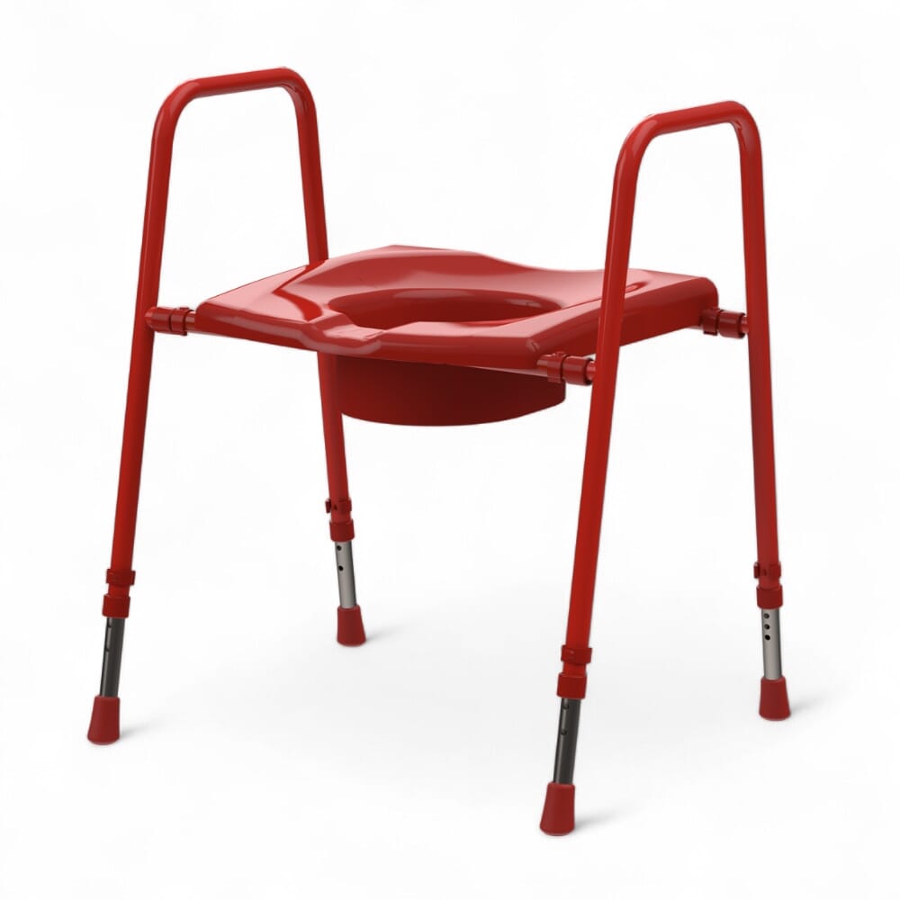 prima superior toilet frame red 1