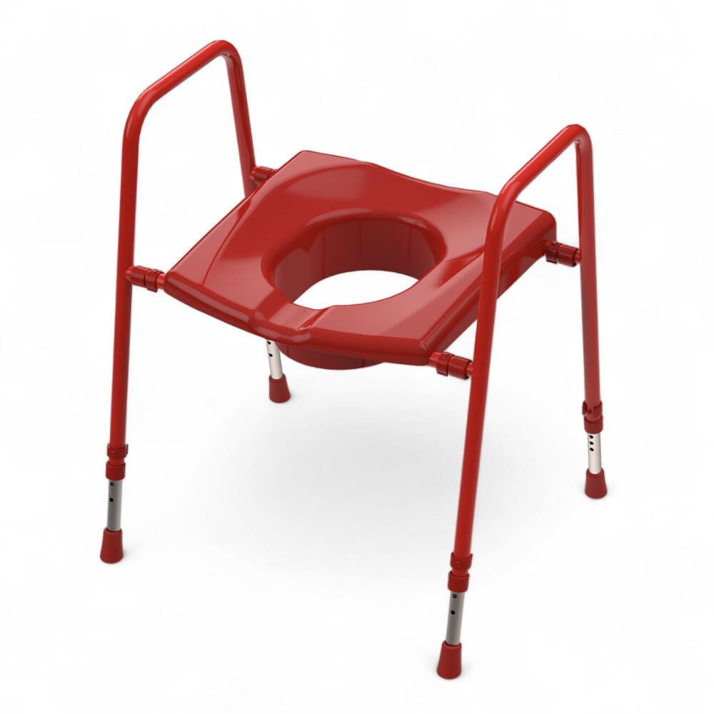 prima superior toilet frame red
