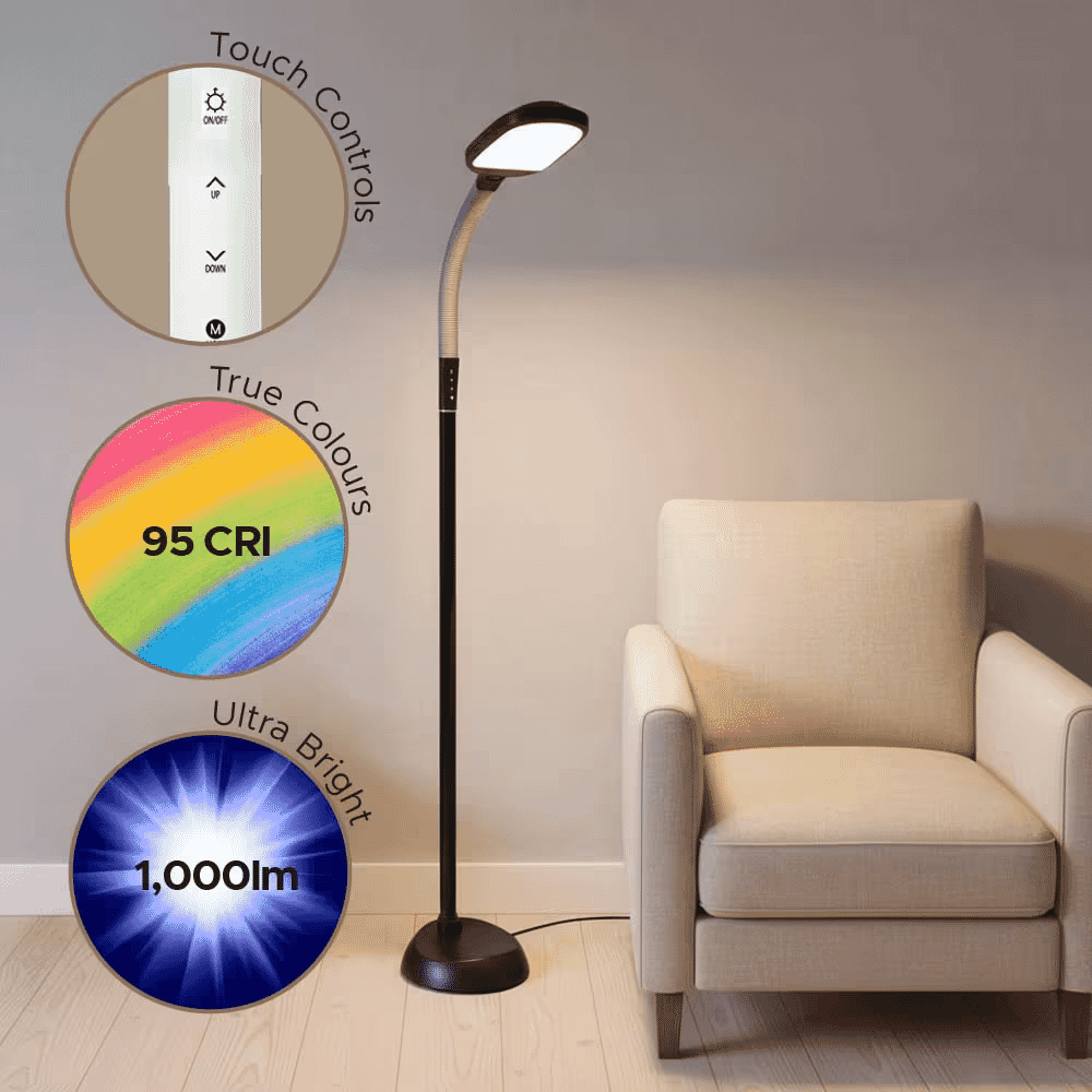 professional reading floor light features