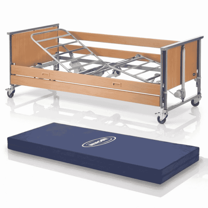 profiling bed with medium risk pressure mattress
