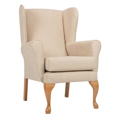 Queen Anne Fireside Chair - Dark Cream