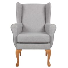 Queen Anne Fireside Chair - Grey