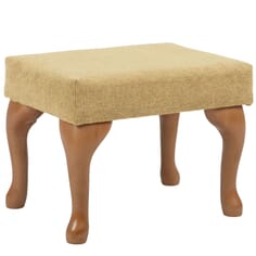 Queen Anne Fireside Footstool - Pale Gold