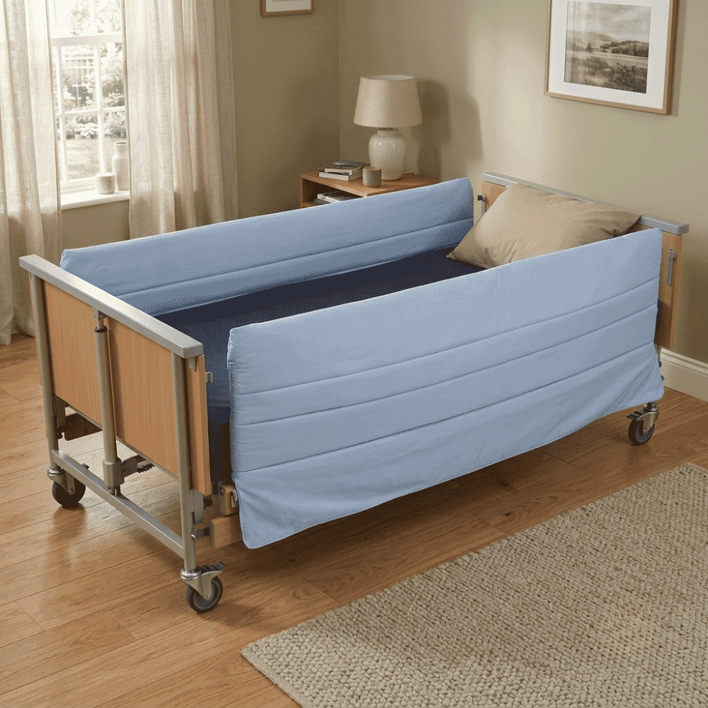 quilted cot side bumpers lifestyle