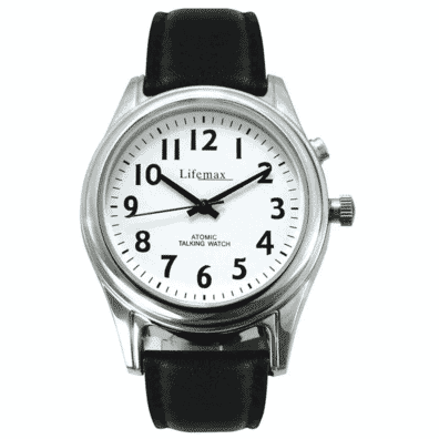 Radio Controlled Gentlemans Talking Watch with Leather Strap