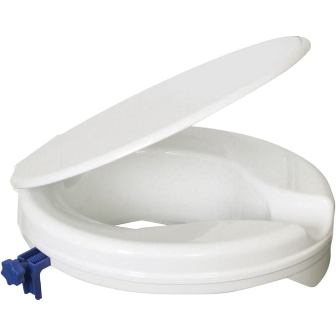 raised lidded toilet seat 2 inch