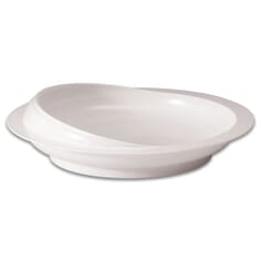 Divided Scoop Dish with Lid :: covered partitioned plate with high