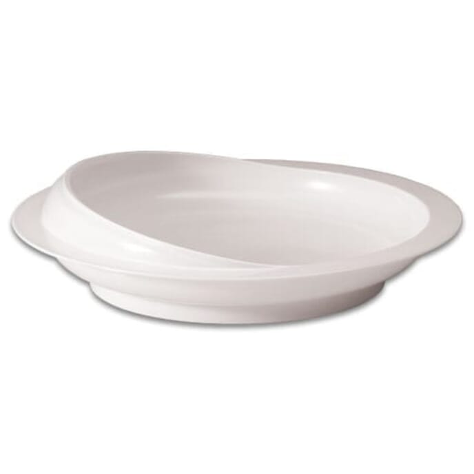 raised scoop dish white