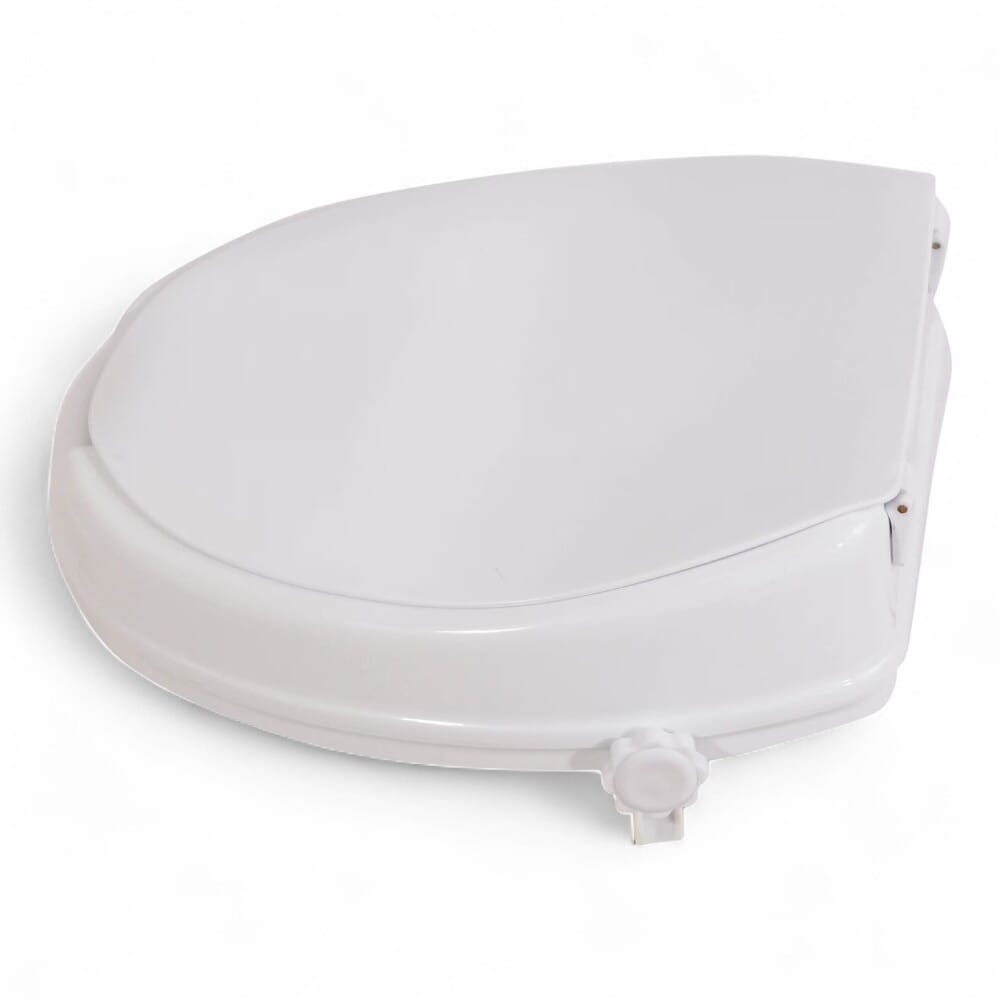 raised toilet seat 2 inch seat with lid closed