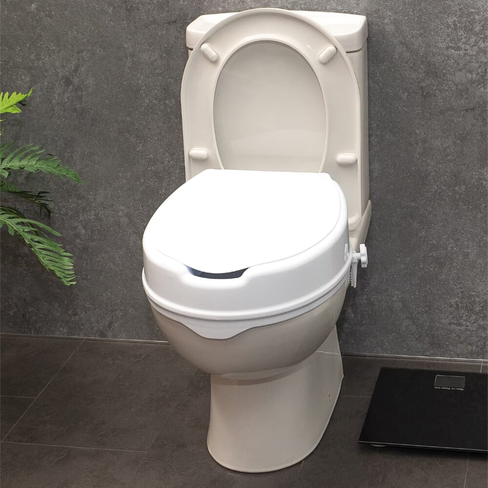 raised toilet seat 4 inch seat with lid lifestyle closed