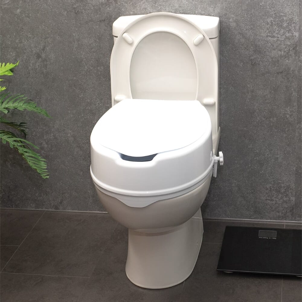 raised toilet seat 6 inch seat with lid closed