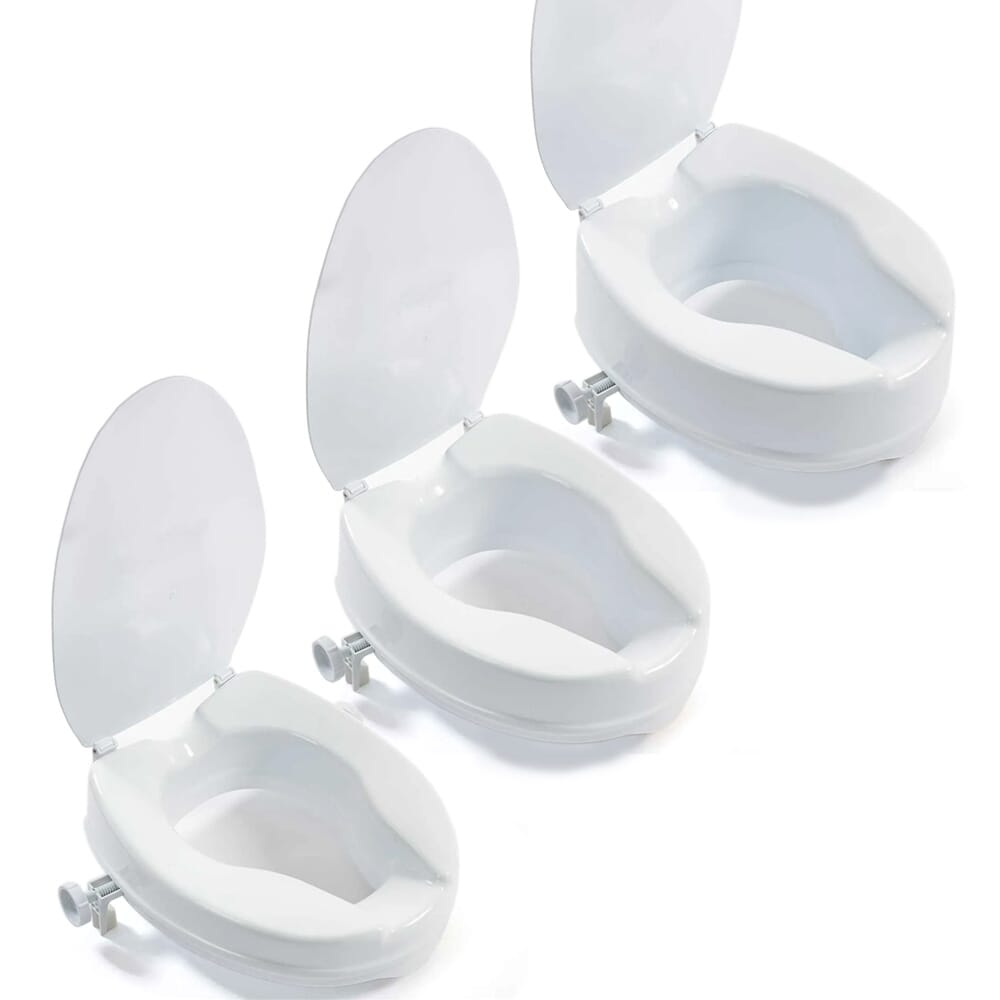 Raised Toilet Seat With Lid