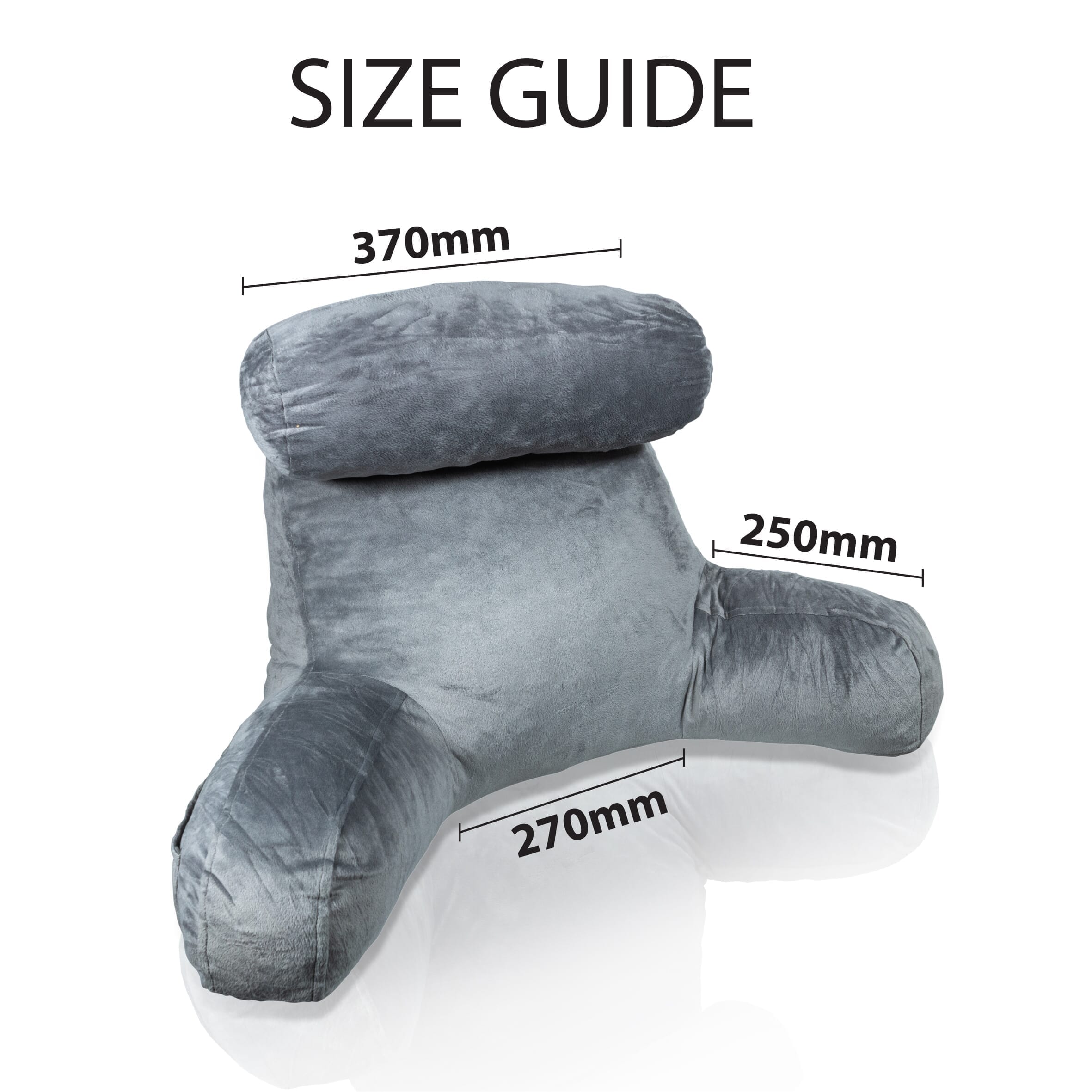 reading pillow with arms dimensions