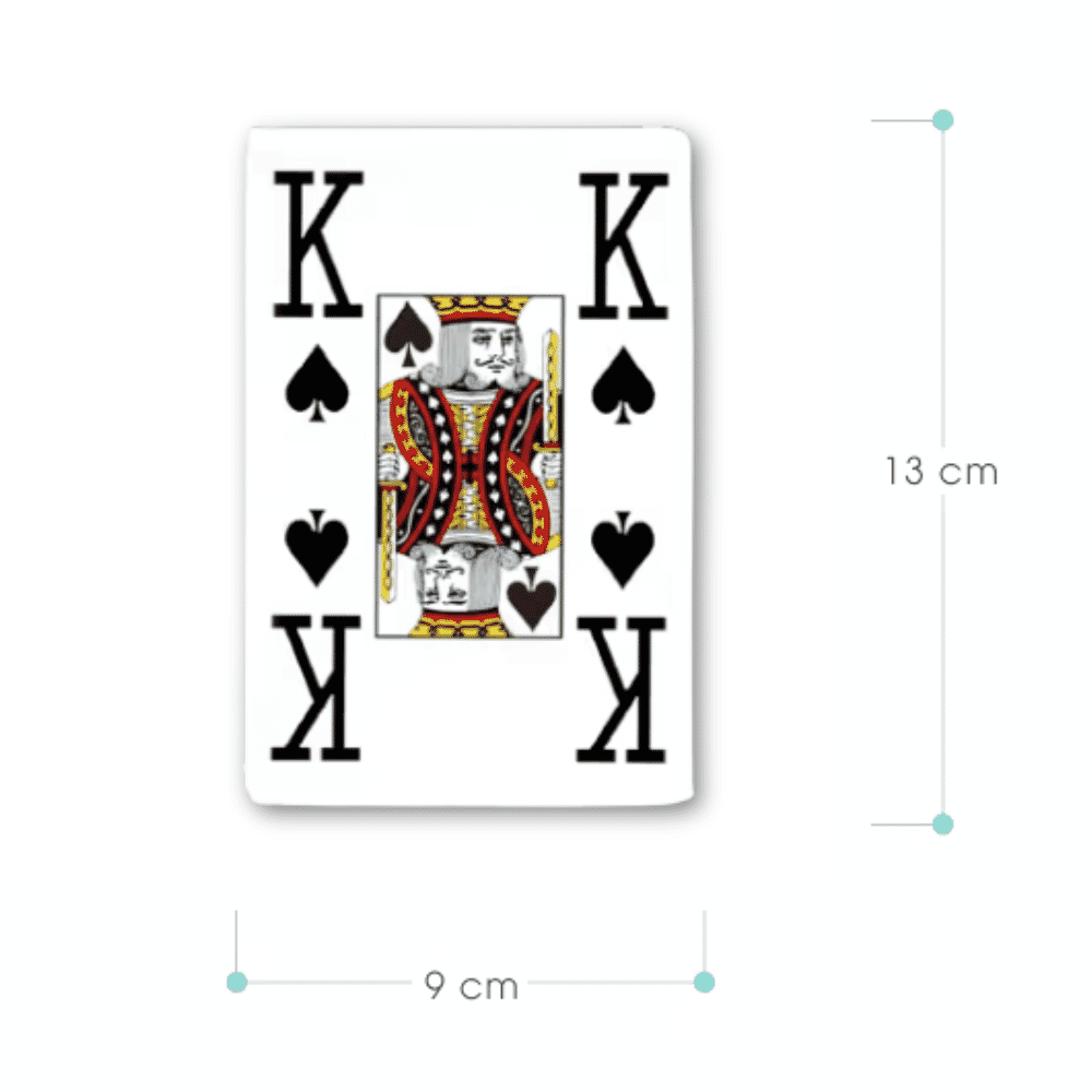 real big playing cards dimensions