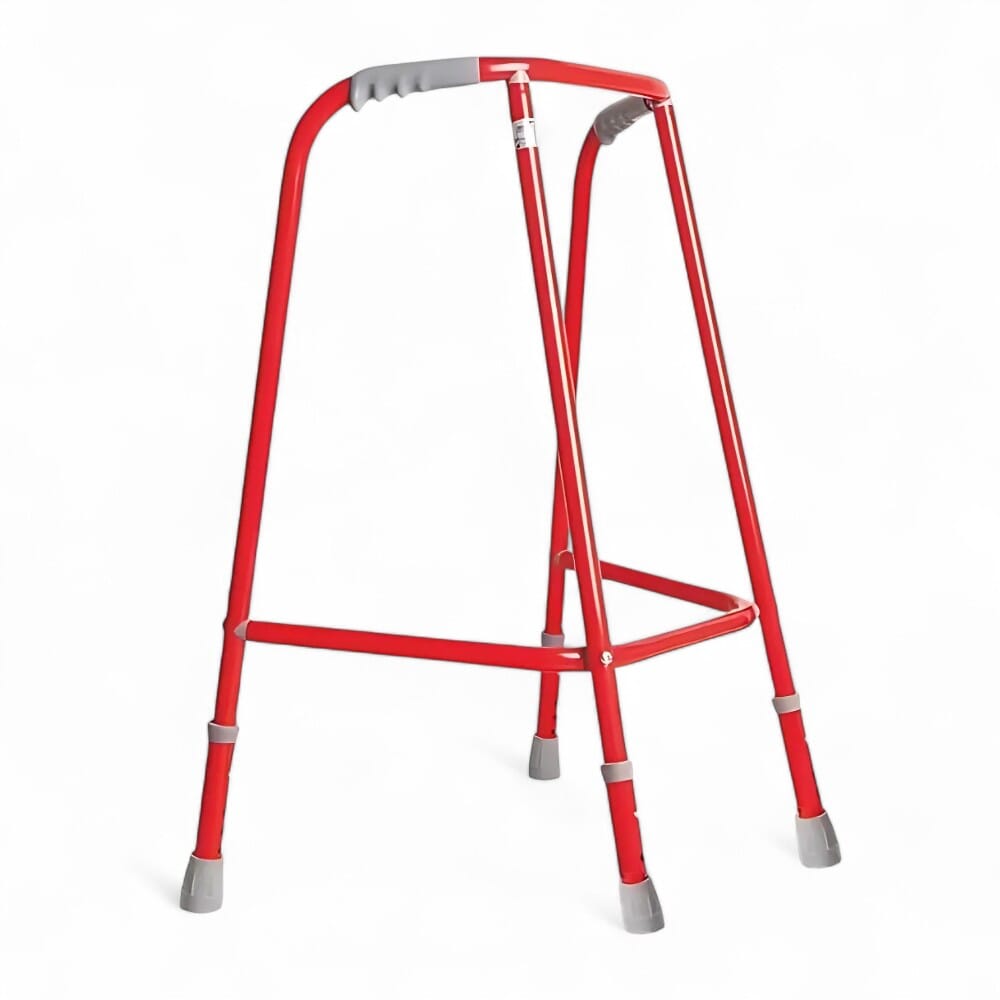 Red Domestic Height Adjustable Walking Frame