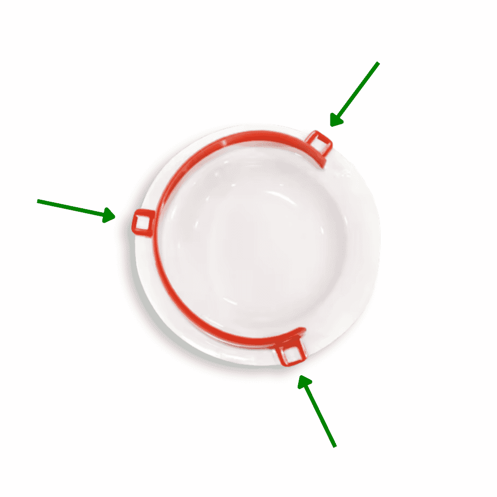 red plastic plate guard fitting