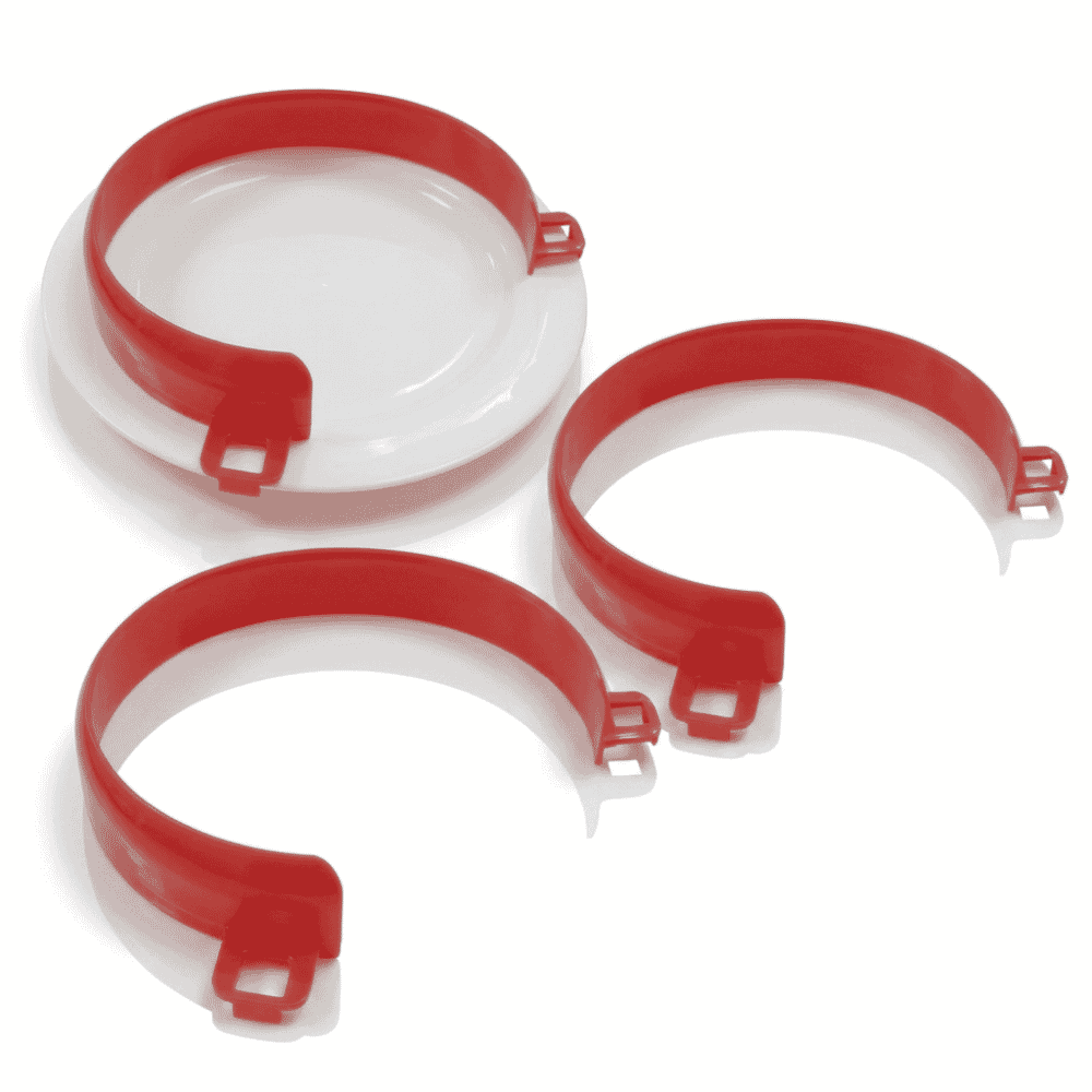 red plastic plate guard pack of 3