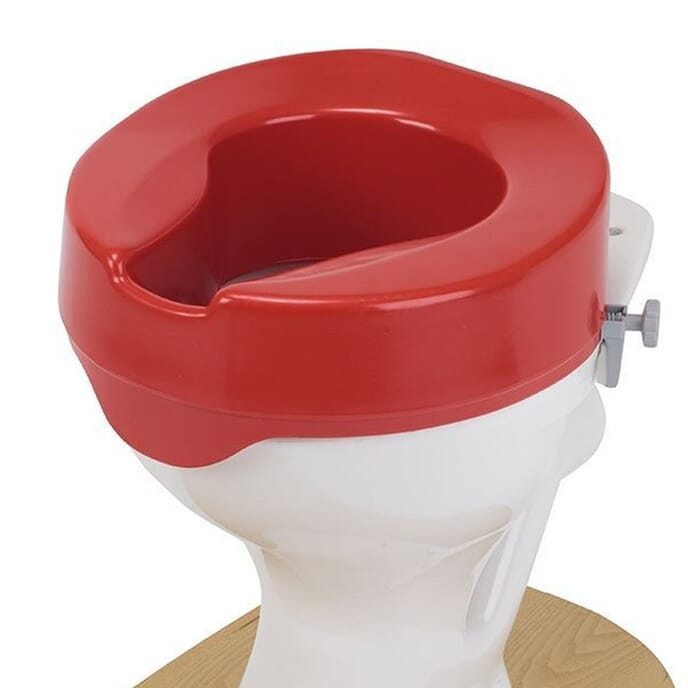 red raised toilet seat