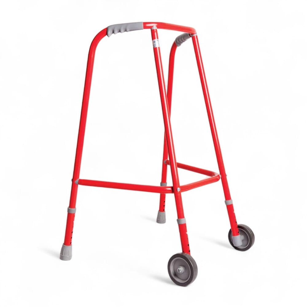 red wheeled walking frame medium