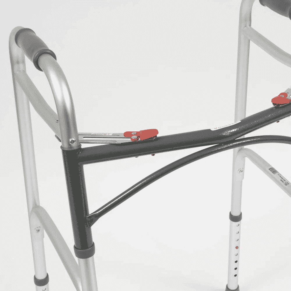 reinforced folding walking frame detail