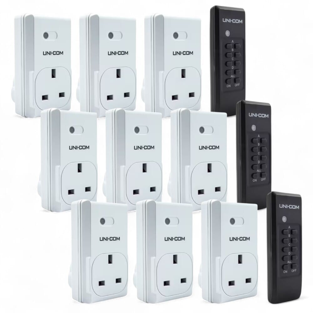 Remote Control Sockets Pack of 9