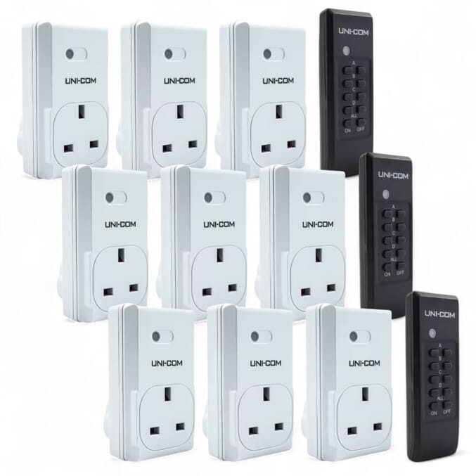 remote control sockets pack of 9