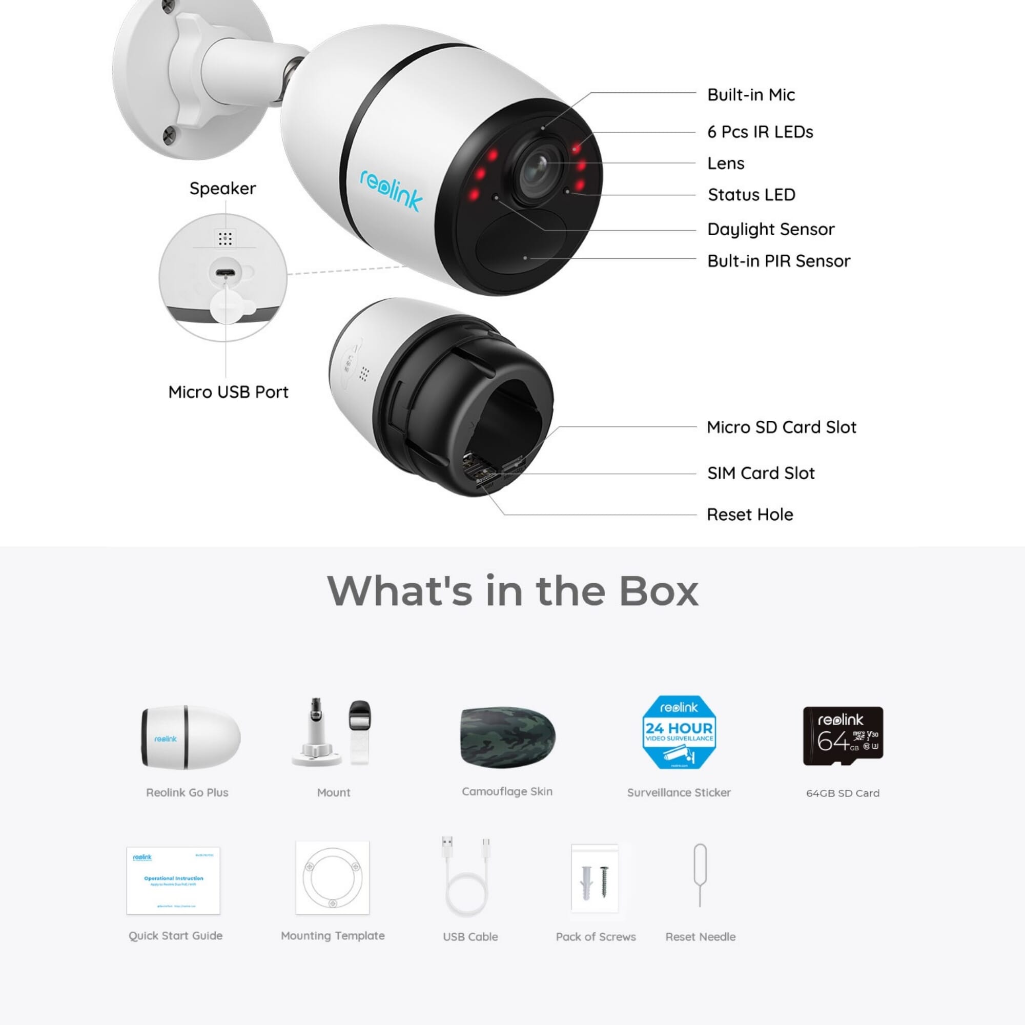 reolink 2k 4g lte solar outdoor security camera whats in the box