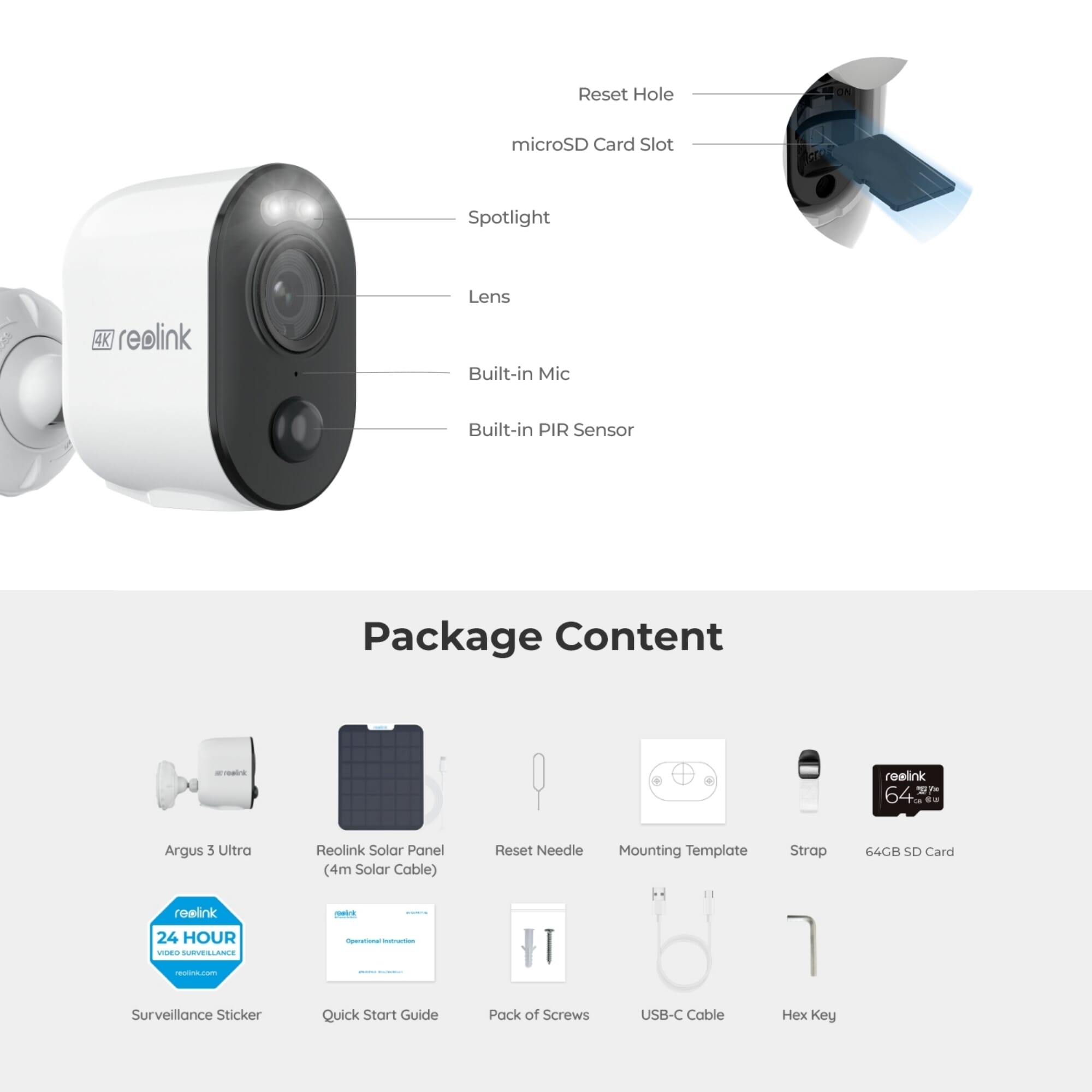 reolink 4k 5g 2 4ghz solar outdoor security camera whats in the box