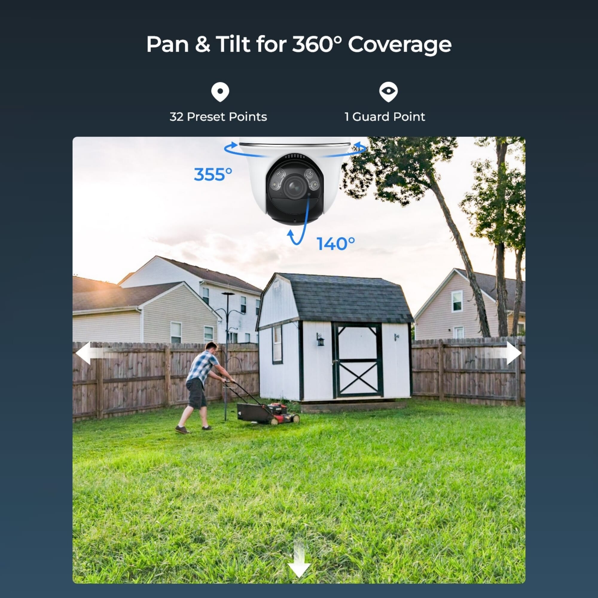 reolink argus 4k 8mp pt solar outdoor security camera 360 view