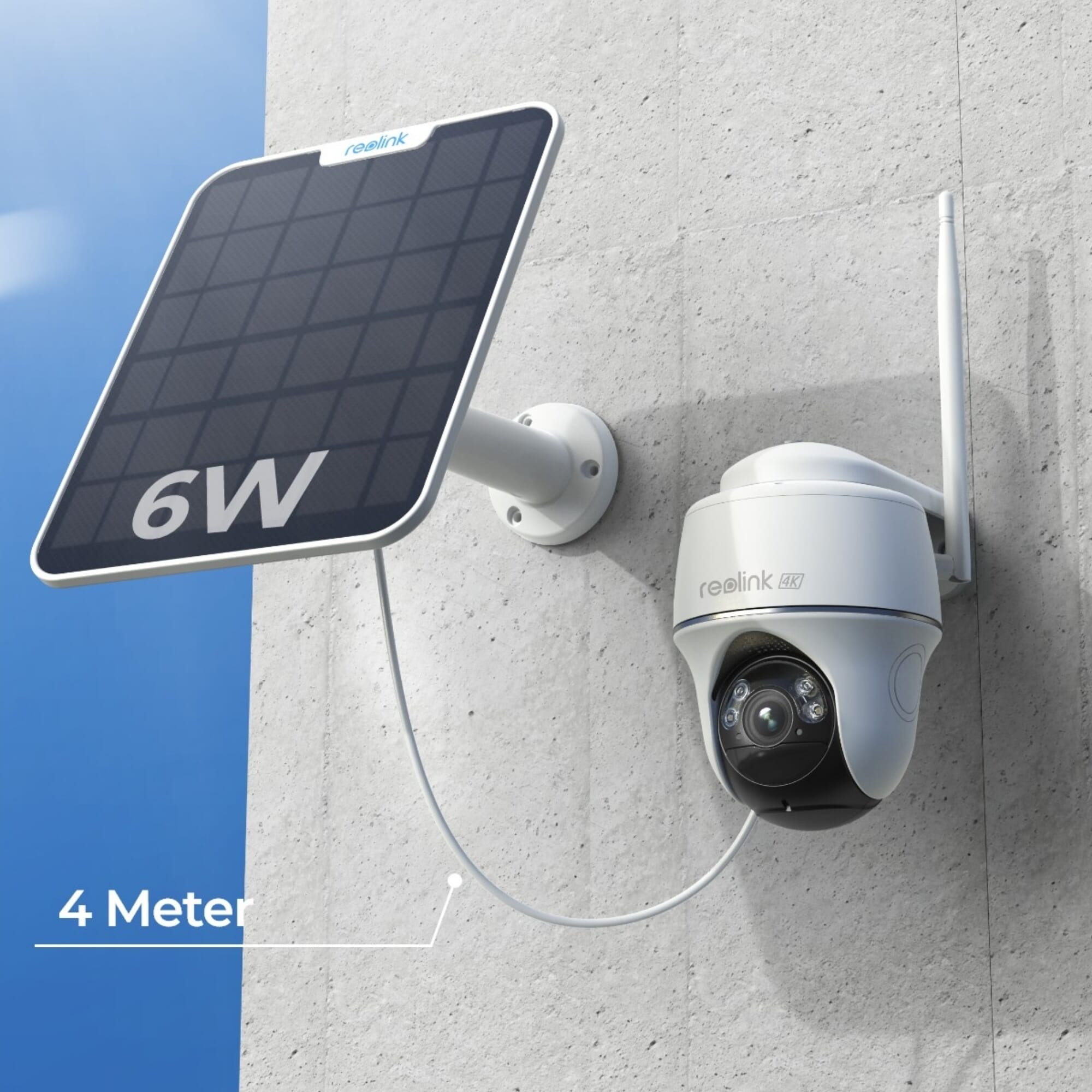 reolink argus 4k 8mp pt solar outdoor security camera solar charge