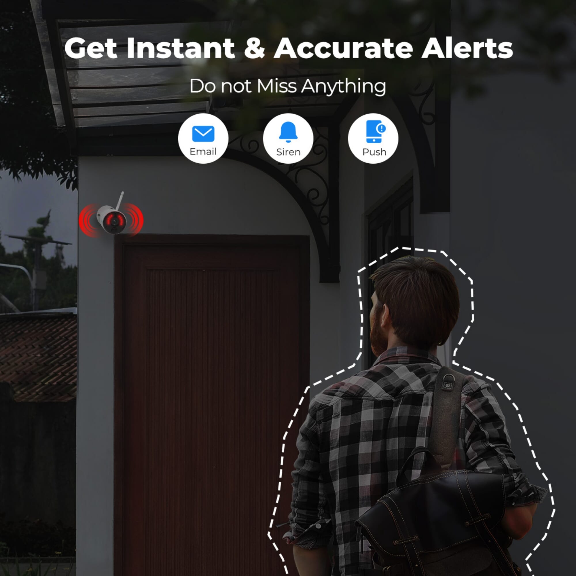 reolink argus eco 2k 4mp solar outdoor security camera alerts