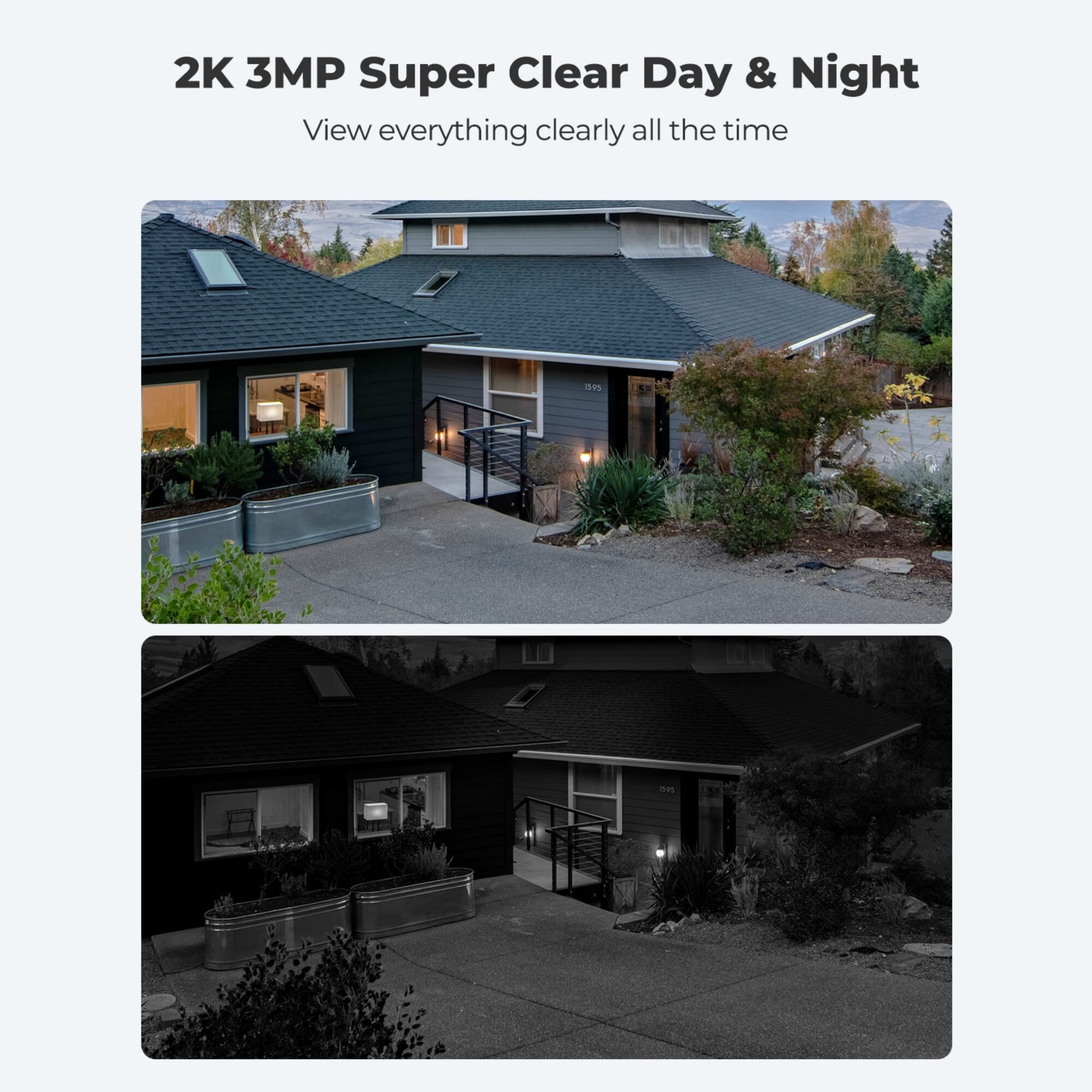 reolink argus eco 2k 4mp solar outdoor security camera clear day and night