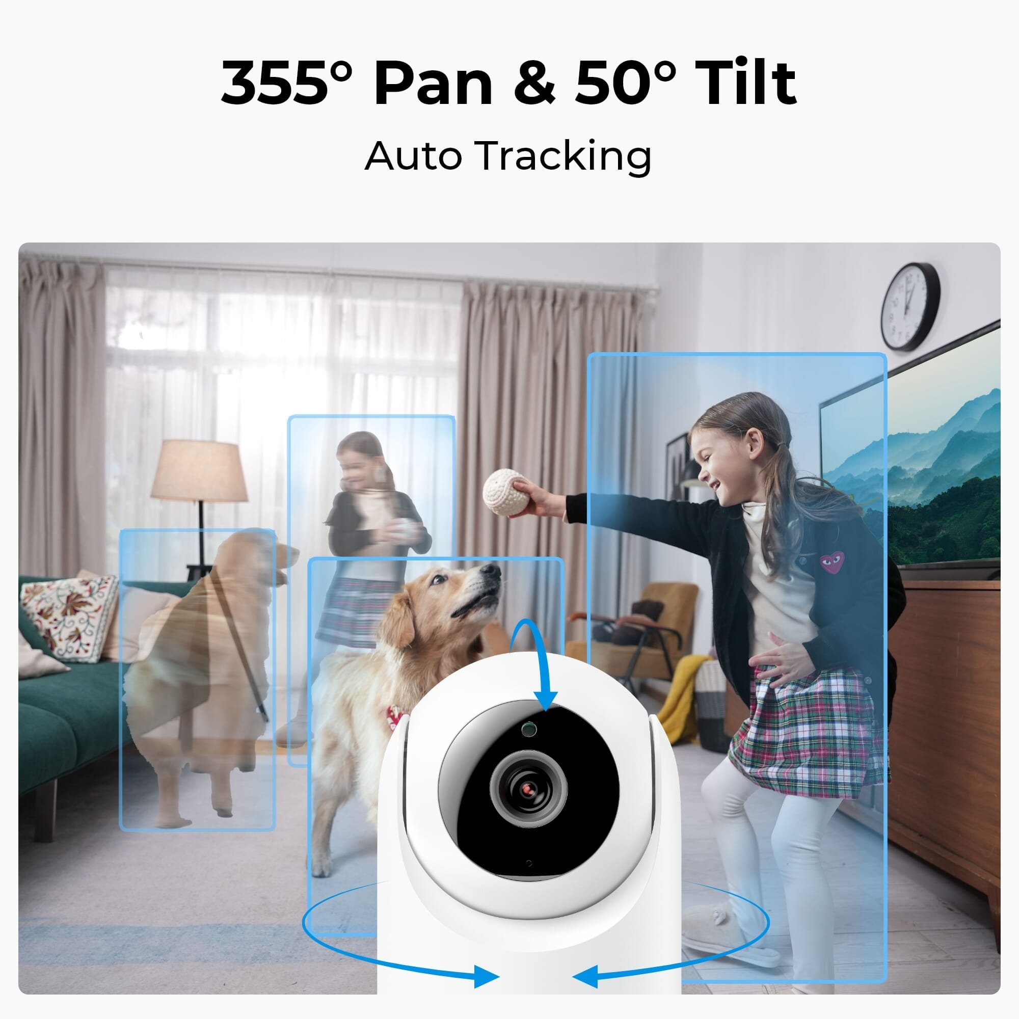 reolink e series 2k pt wifi indoor security camera pan and tilt