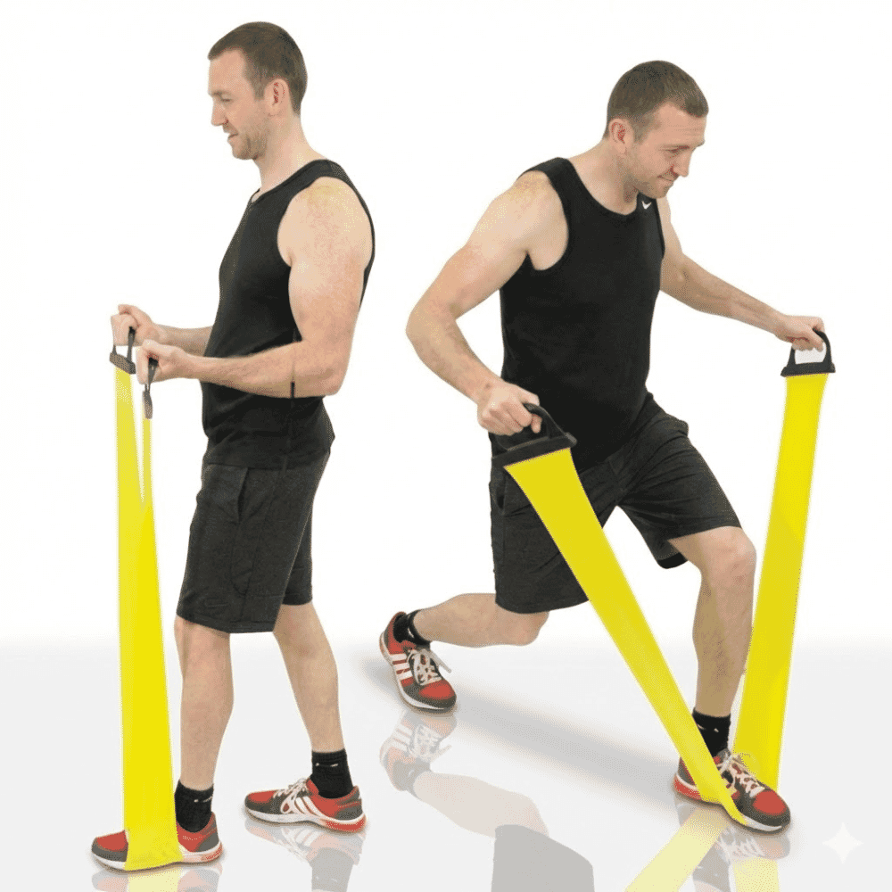 resistance exercise band 120cm in use