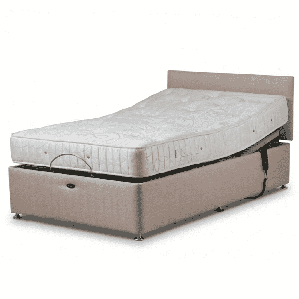 richmond adjustable double divan bed with headboard and pocket sprung mattress