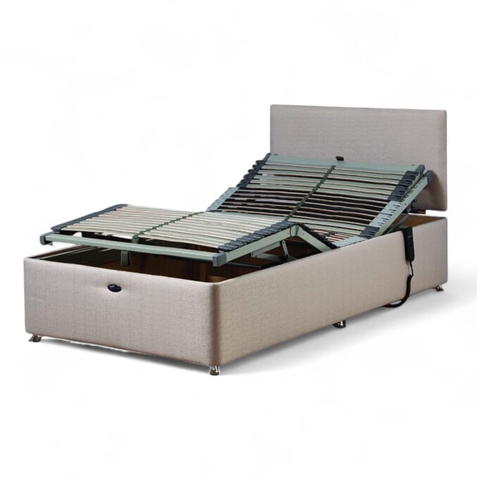 richmond adjustable small double divan bed with headboard