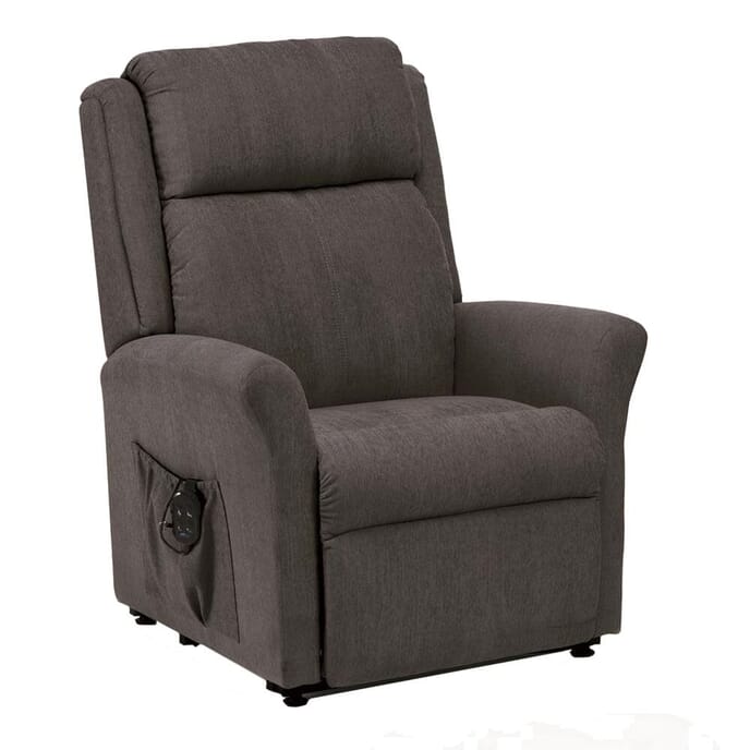 rise recline chair with dual motor charcoal