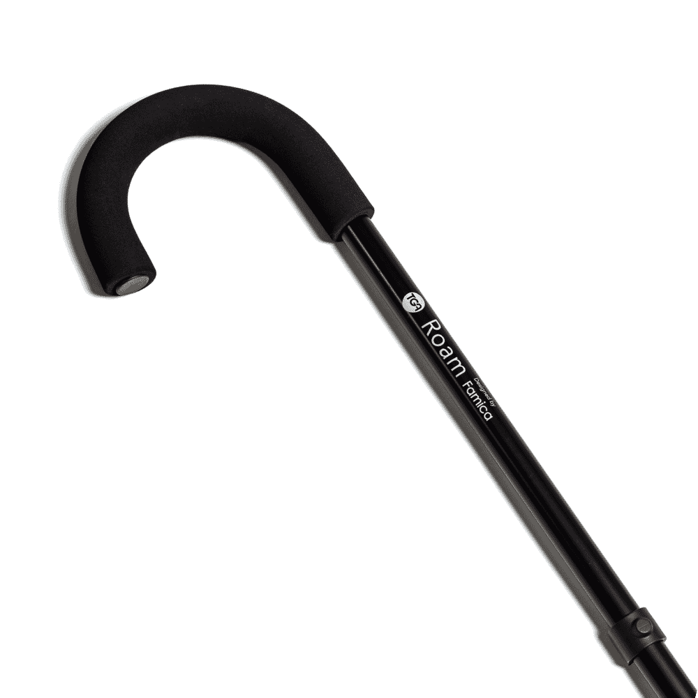 roam walking stick black handle