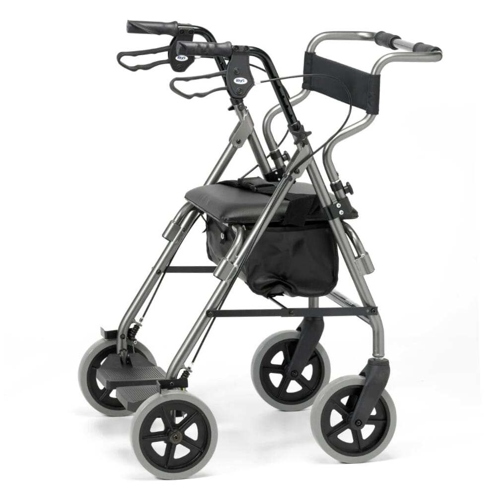 rollator and transit chair combination side