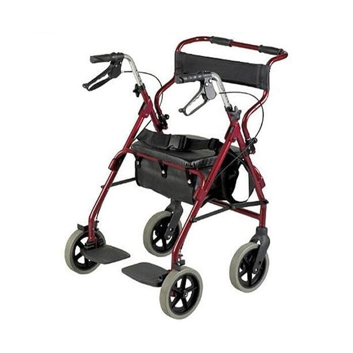 View Rollator and Transit Chair Combination Rollator Transit Chair Combination Burgundy information