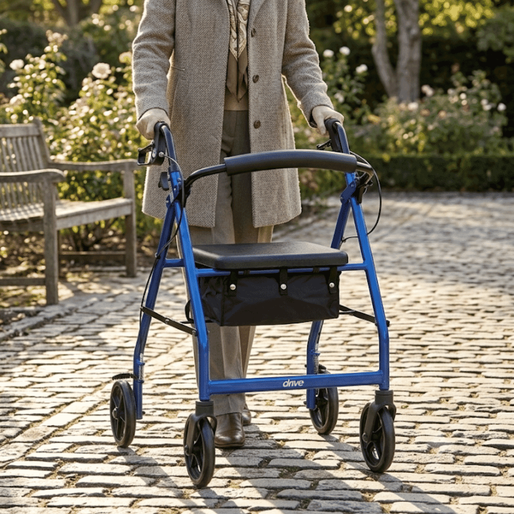 rollator walker blue lifestyle