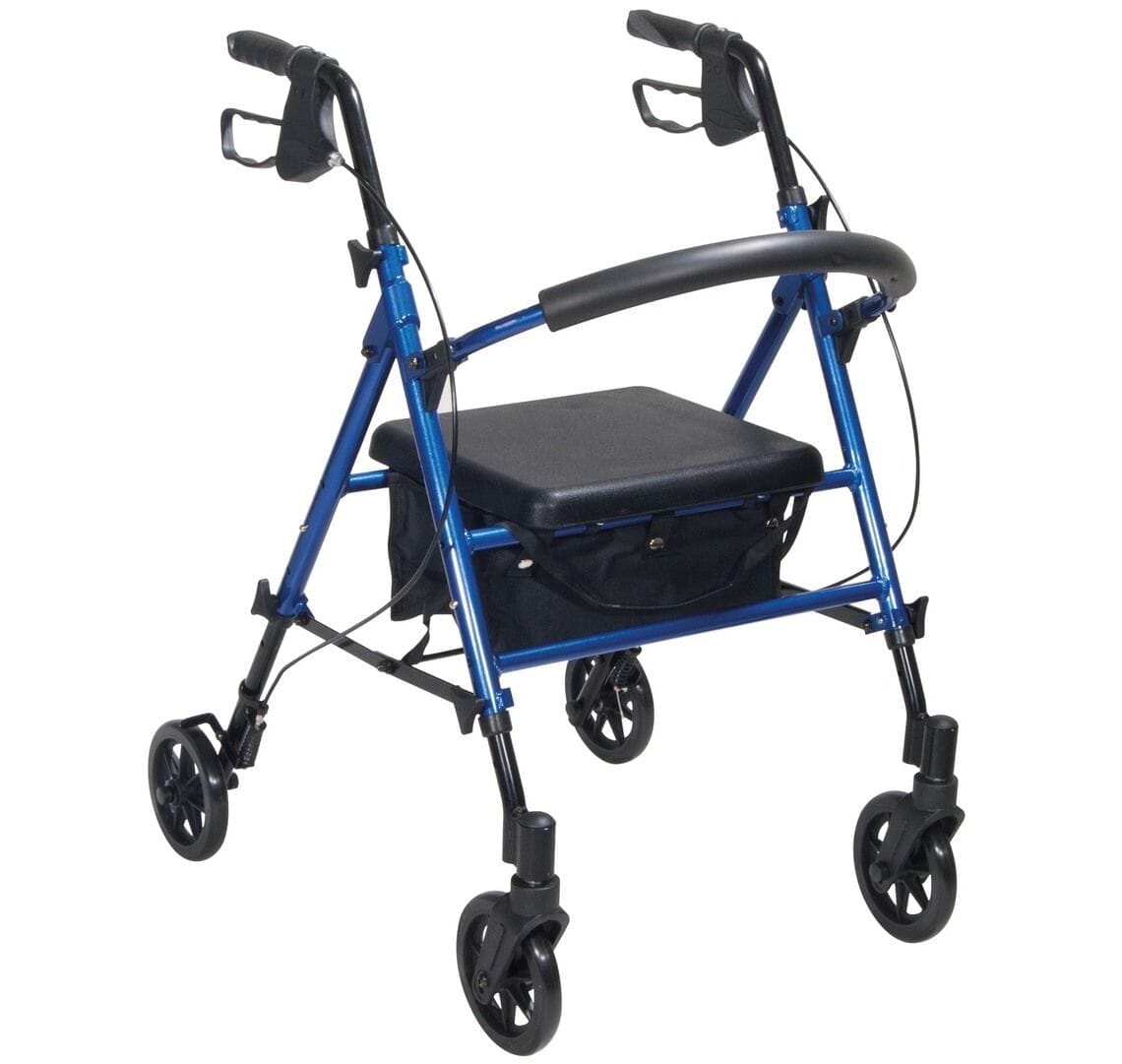 View Rollator With Height Adjustable Seat Blue information