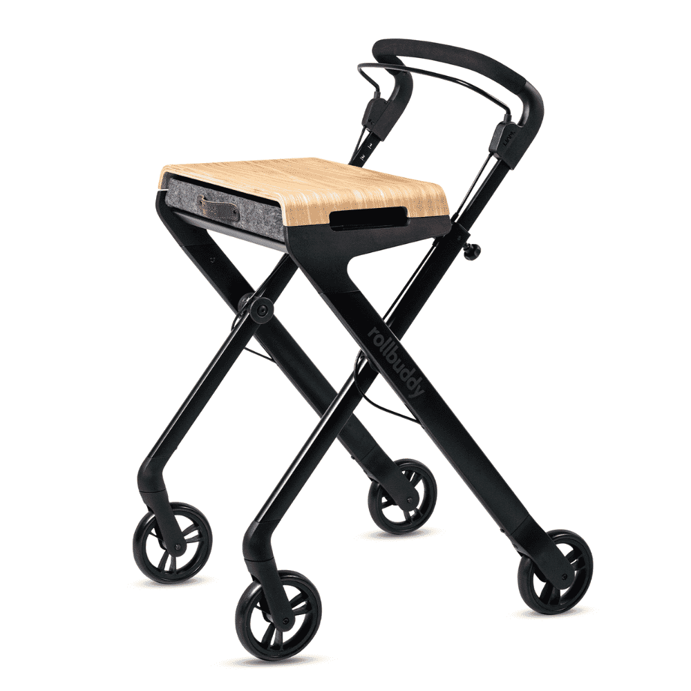 rollbuddy indoor rollator black
