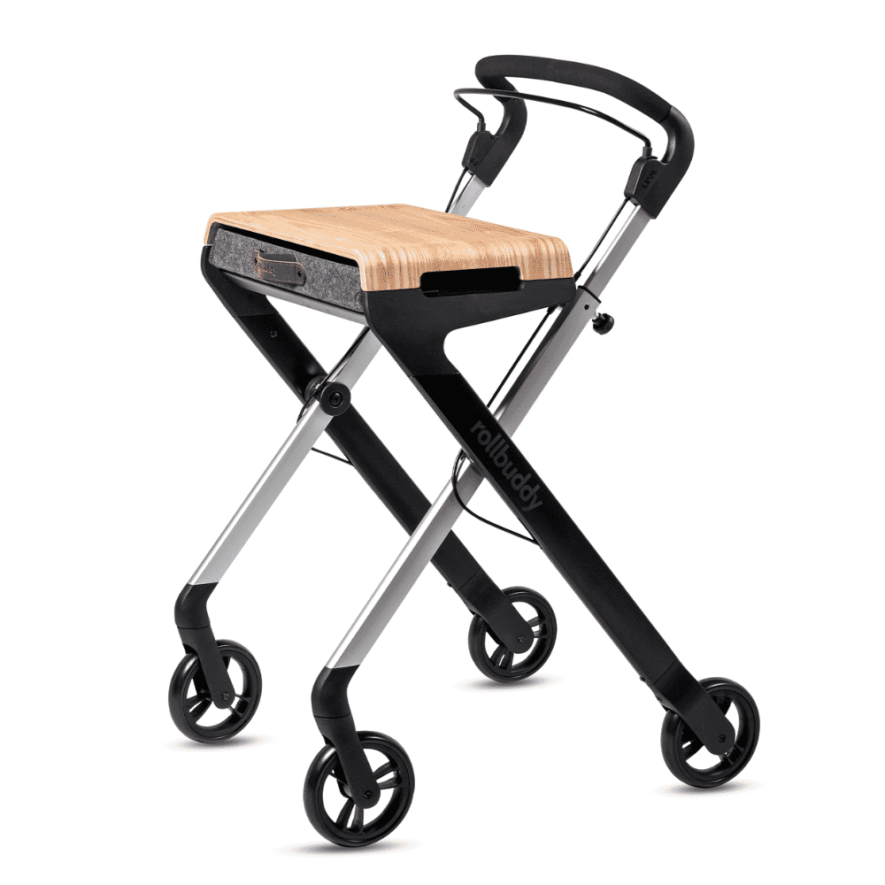 rollbuddy indoor rollator silver