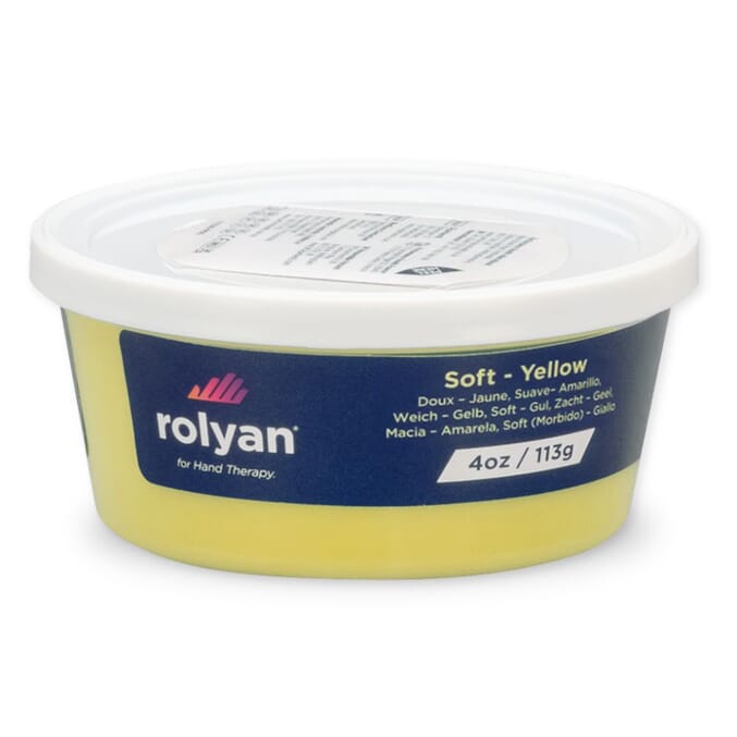 rolyan hand therapy putty soft yellow 113g