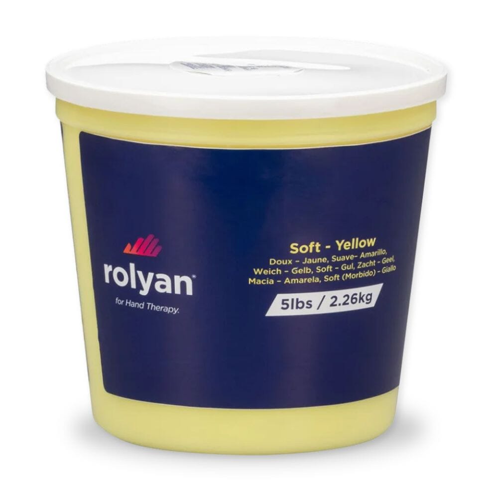 rolyan hand therapy putty soft yellow 2300g