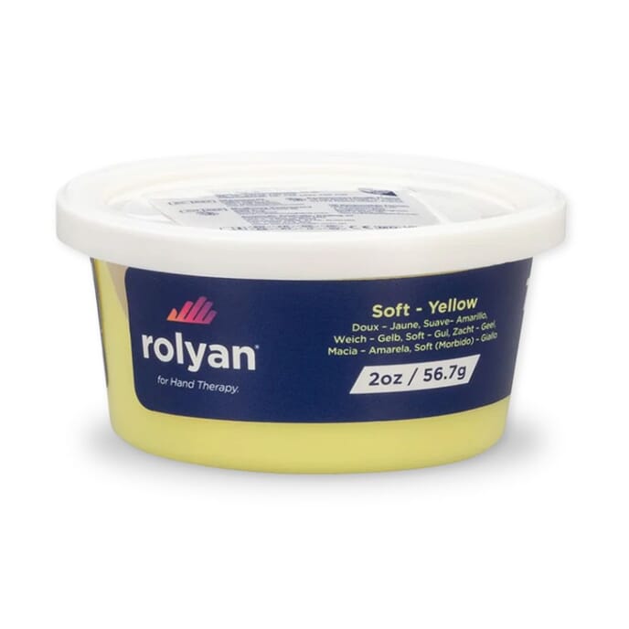 rolyan hand therapy putty soft yellow 57g