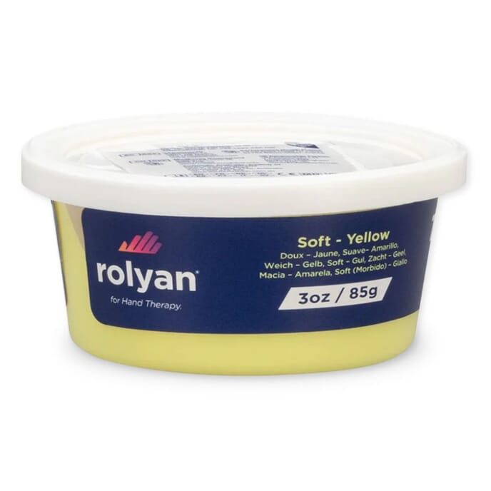 rolyan hand therapy putty soft yellow 85g