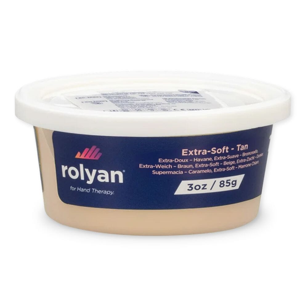 rolyan hand therapy putty super soft tan 85g