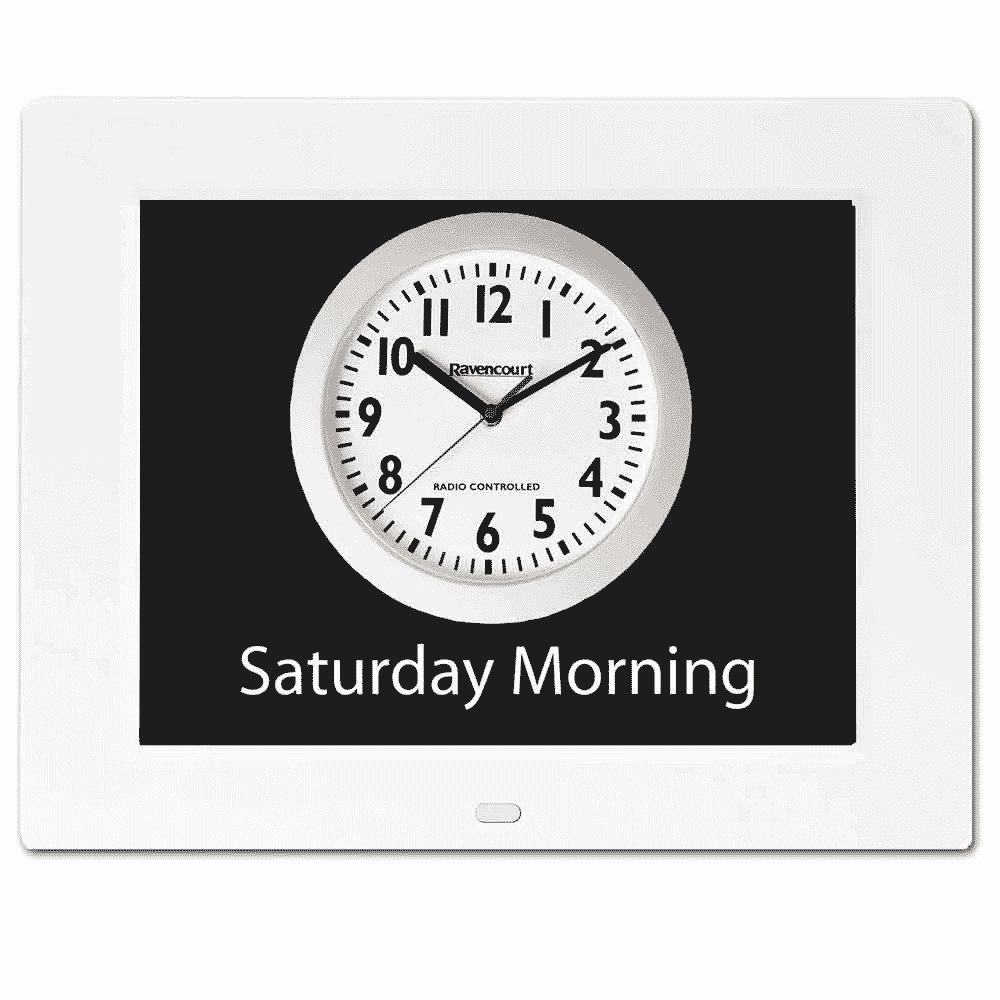 rosebud reminder clock clock day time